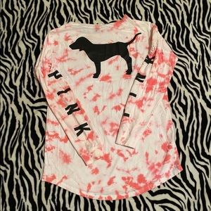 VS Pink campus tie-dyed shirt size Small